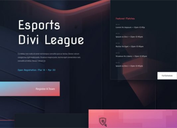 Esports Landing Page