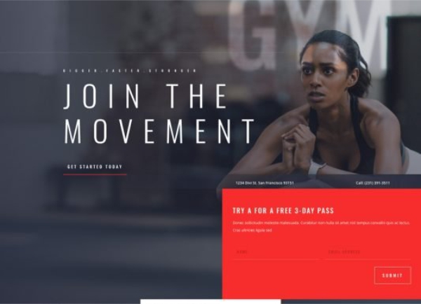 Fitness Gym Landing Page