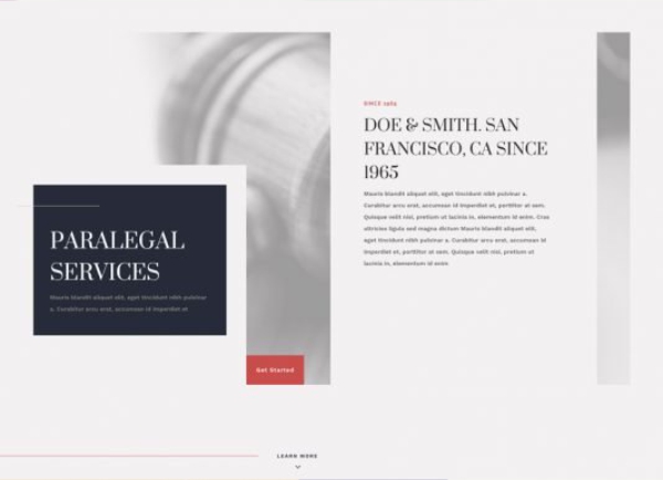 Paralegal Landing Page