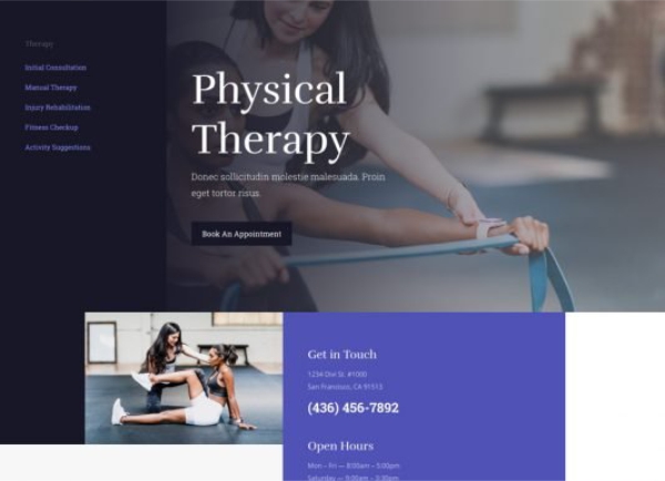 Physical Therapy Landing Page
