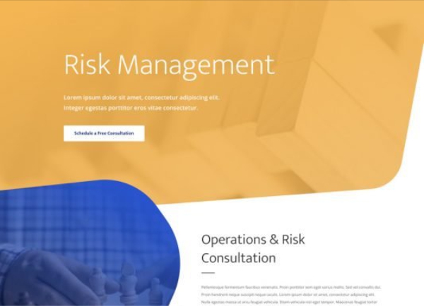 Risk Management Landing Page