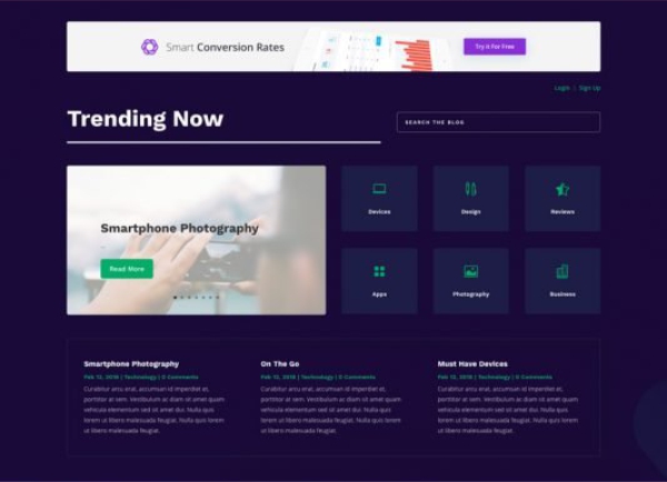 Technology News Landing Page